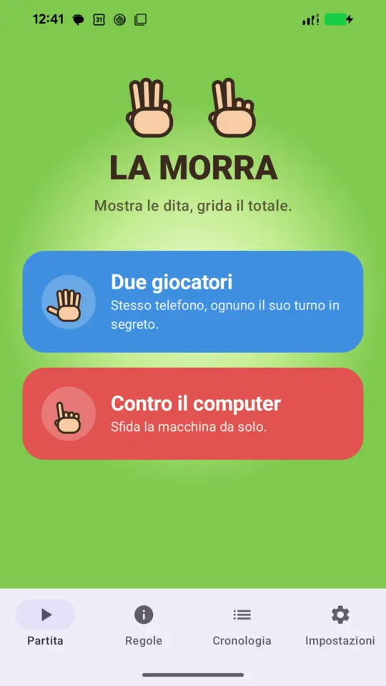 Due giocatori, oppure lei contro il computer